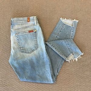 7 for All Mankind - Ankle Skinny Mid Rise Jeans